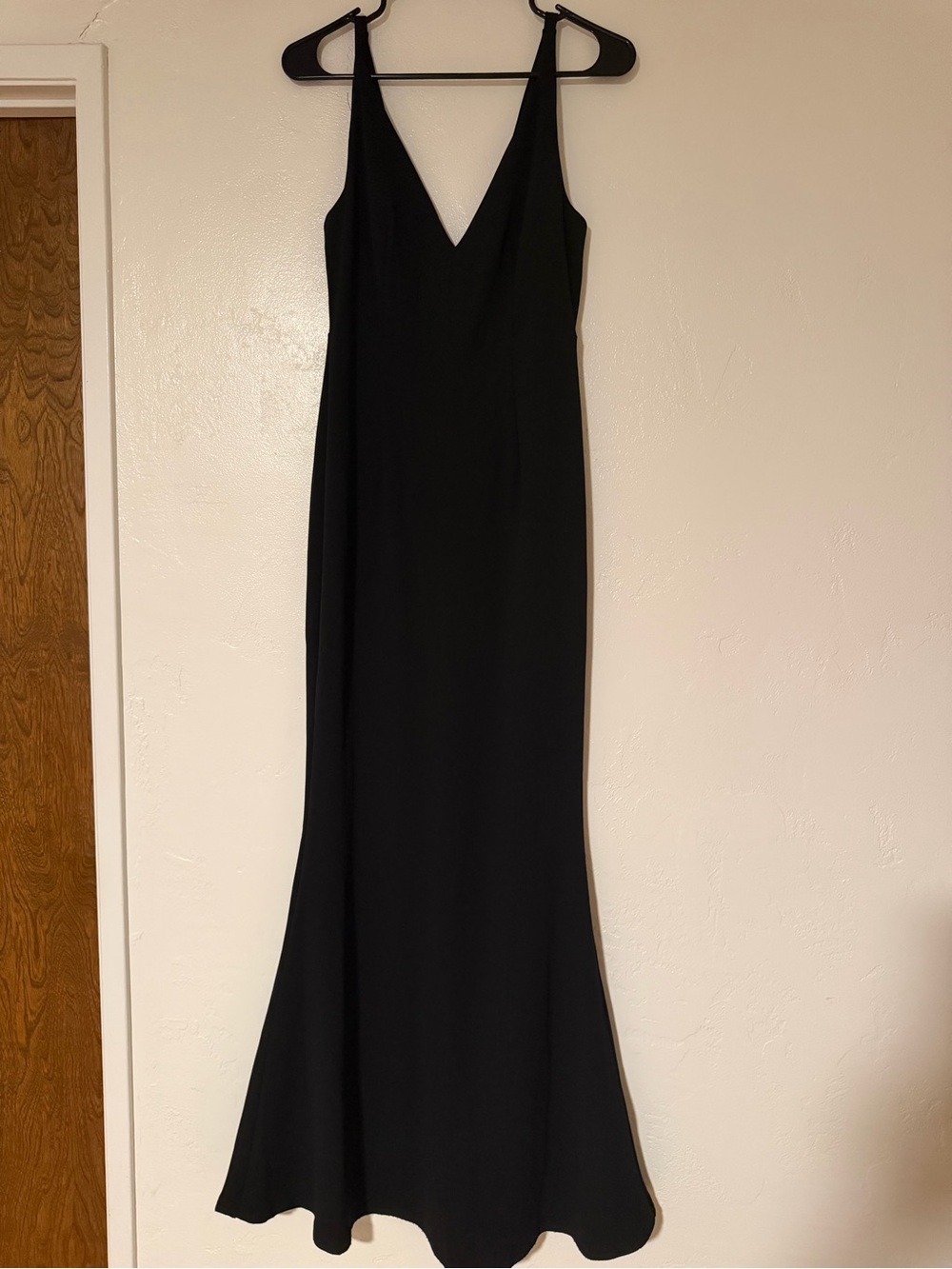 Lulu's Black V-Neck Maxi Slip Dress